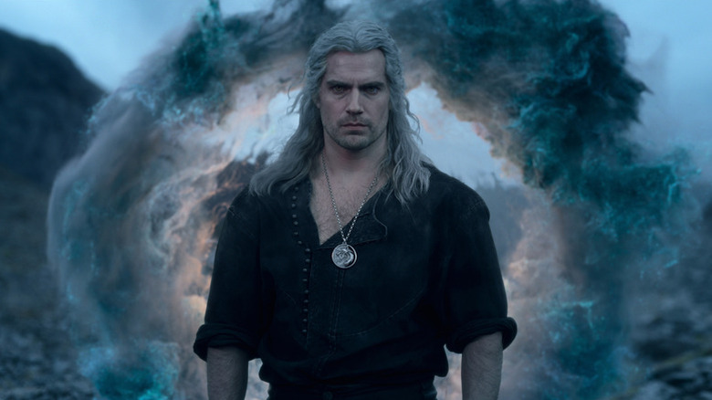 Geralt of Rivia looking stern