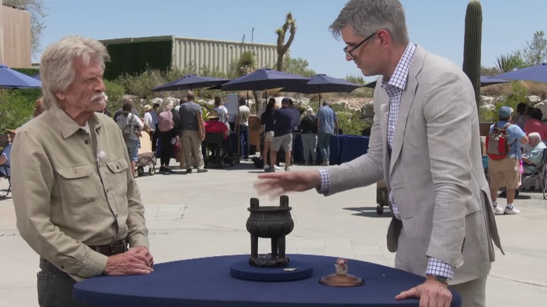 Antique pot being appraised on Antiques Roadshow