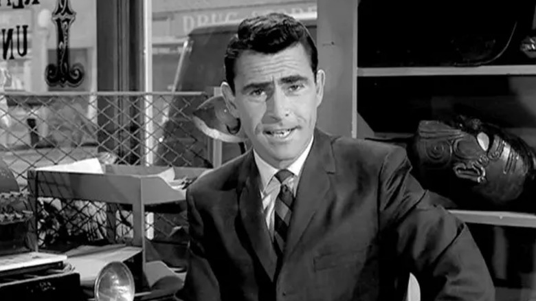 Rod Serling narrates an episode of "The Twilight Zone" (1959-1964)