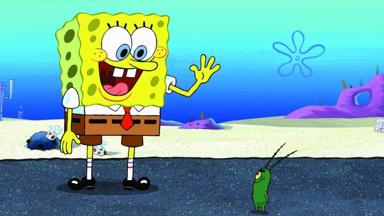 SpongeBob greets Sheldon 