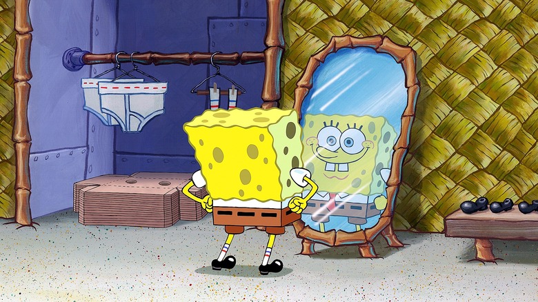 SpongeBob admiring himself