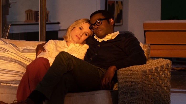 Kristen Bell and William Jackson Harper in "The Good Place"