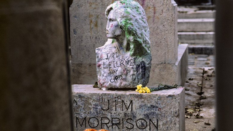 Jim Morrison grave and bust