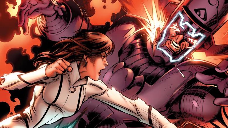 Kitty Pryde fights Galactus in "Cataclysm: The Ultimates' Last Stand" #5