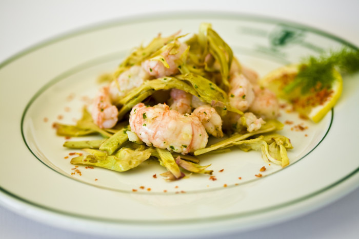 Locanda Cipriani Insalata di scampi e castraure