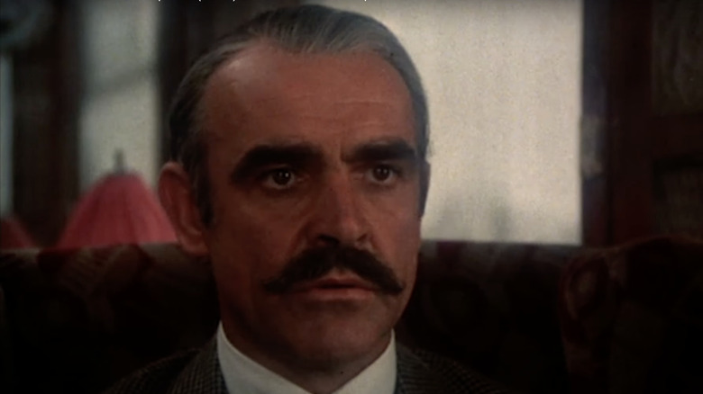 Murder on the Orient Express' Sean Connery frowning