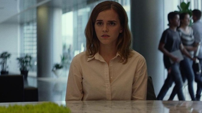 Emma Watson looks concerned