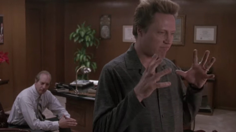 Walken standing with back turned to therapist 