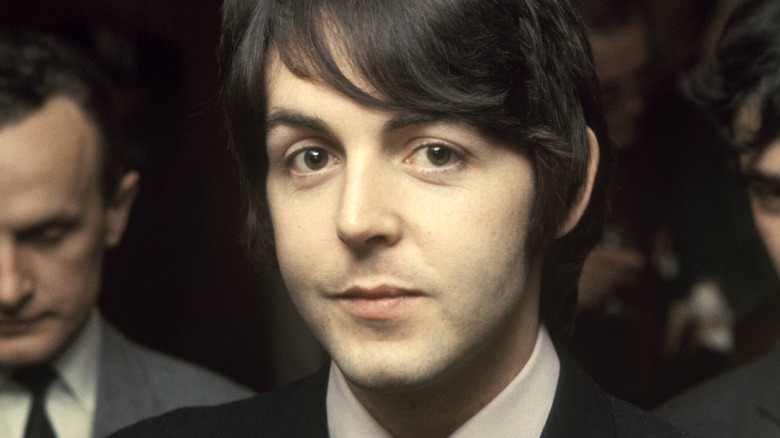 Paul McCartney smirking