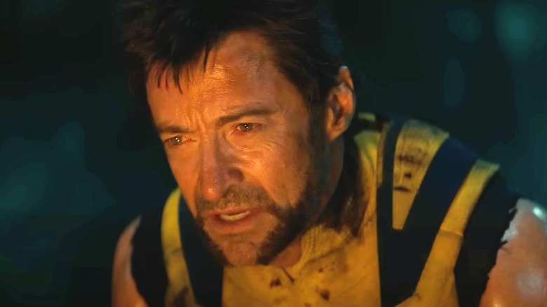 Wolverine cries by fire