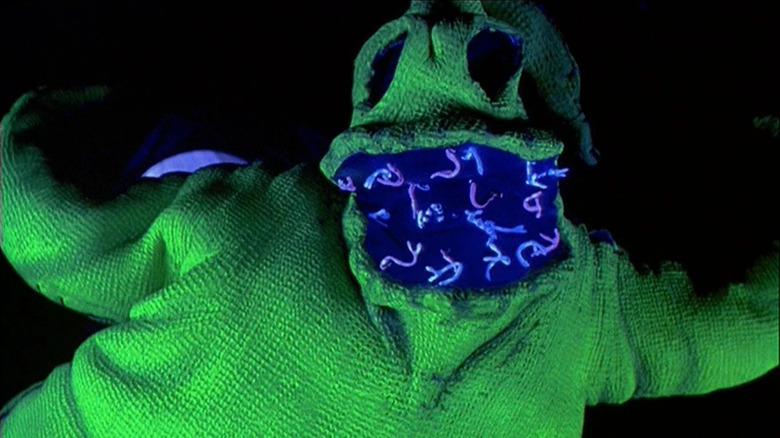 Oogie Boogie with bugs in his mouth