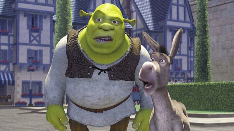 Shrek and Donkey shocked