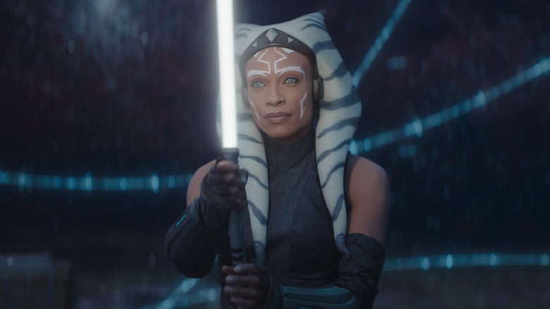 Ahsoka Tano wielding one of her lightsabers in the World Between Worlds in Ahsoka