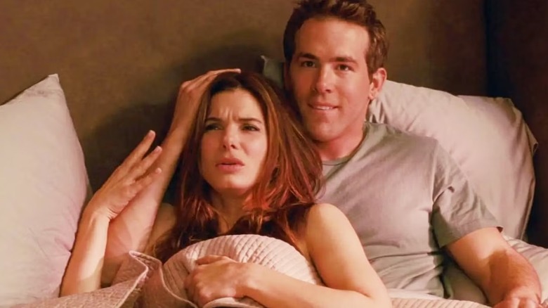 Margaret and Andrew lying in bed in "The Proposal."