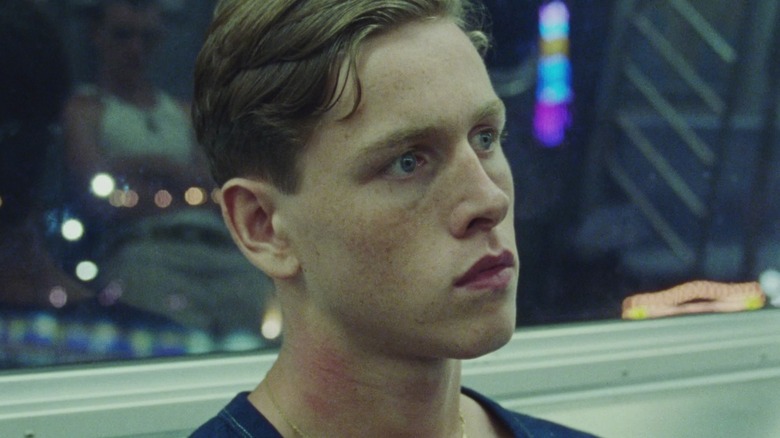 Harris Dickinson stares in "Beach Rats"