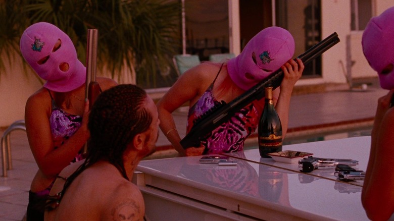 James Franco and cast in "Spring Breakers" 