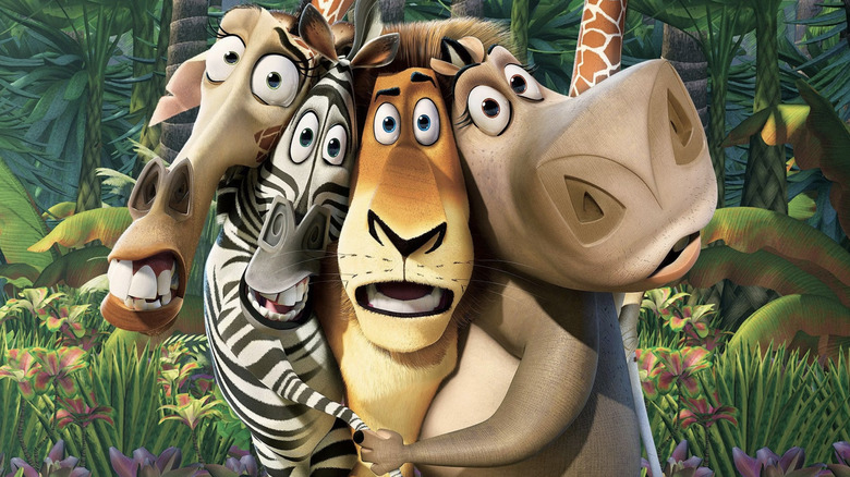 Melman, Marty, Alex, and Gloria realize they're trapped on an island in Madagascar (2005)