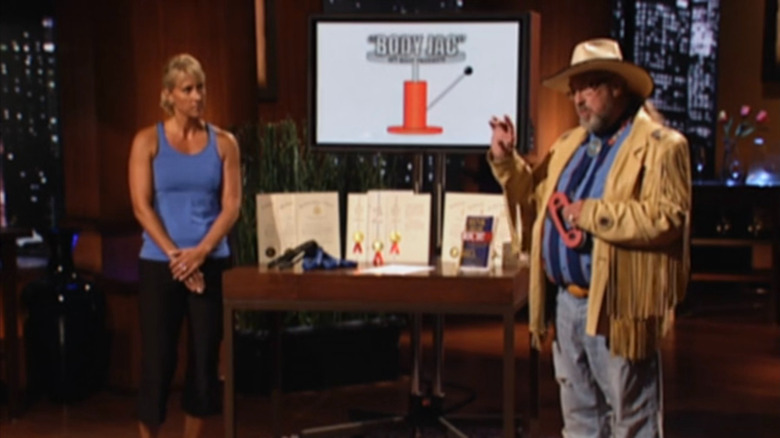 Cactus Jack presenting the Body Jac on Shark Tank