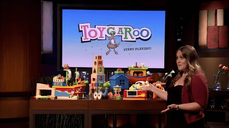 Nikki Pope presenting ToyGaroo on Shark Tank