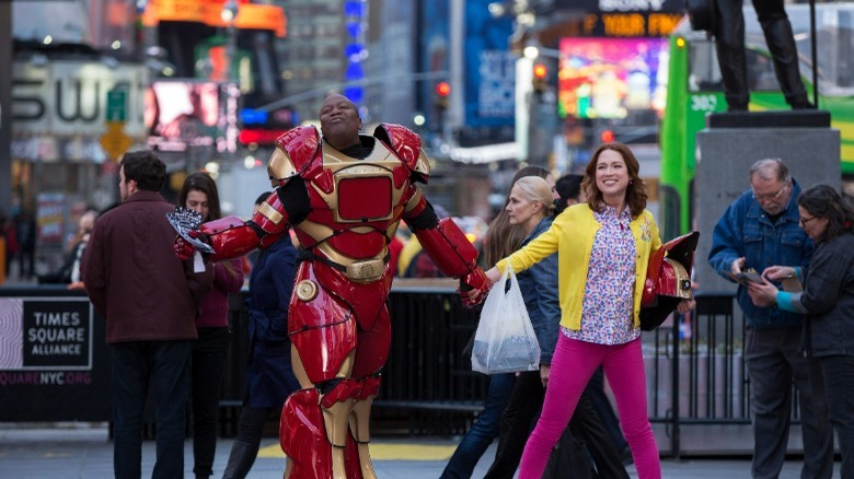 Kimmy and Titus take in Times Square