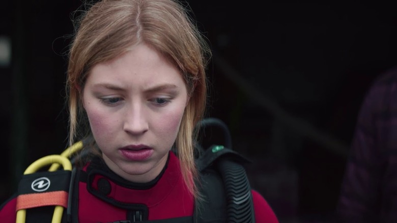 Hermione Corfield wearing diving suit 