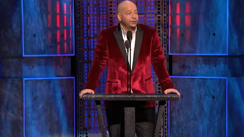 Jeff Ross telling jokes at Justin Bieber's Comedy Central Roast