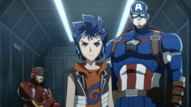 Captain America and Iron Man with Makoto