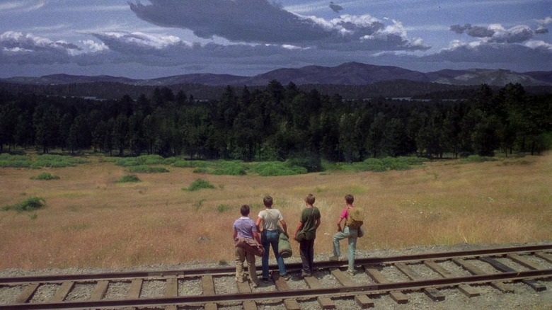 Teddy, Vern, Gordie and Chris, staring at wilderness