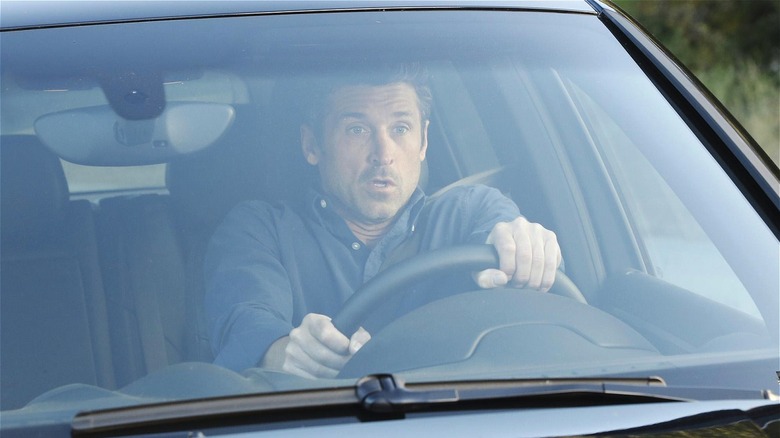 McDreamy driving car looking startled (2019)