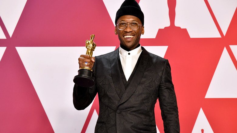 Mahershala Ali with an Academy Award