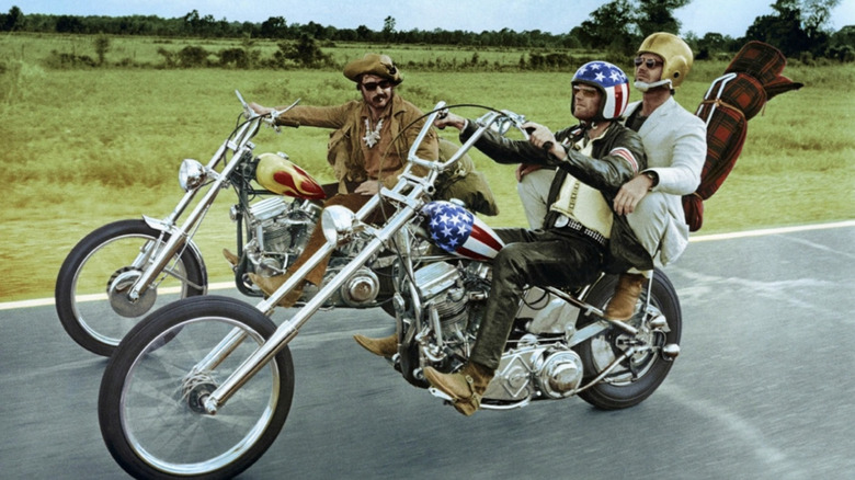 Wyatt, Billy, and George ride down the highway