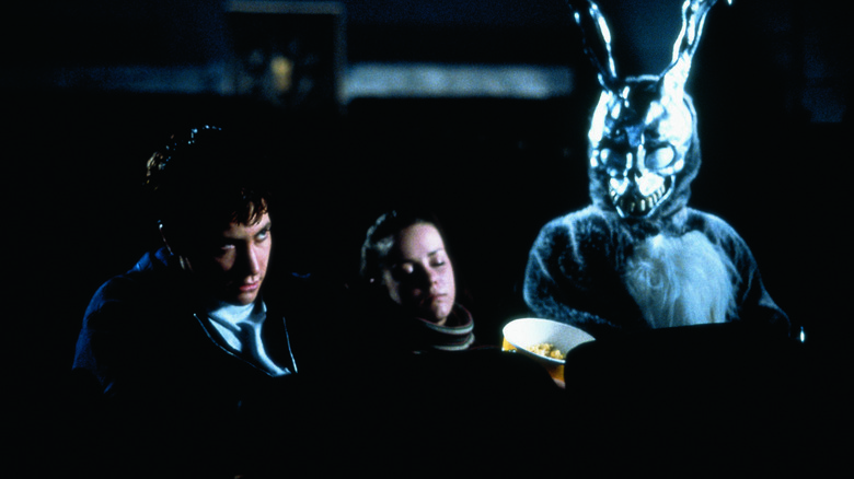 Donnie Darko and Frank the Rabbit at the movies in "Donnie Darko" (2001)