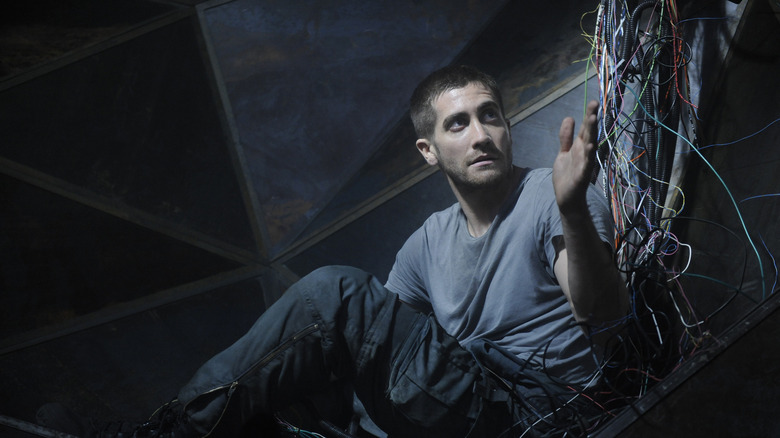 Captain Colter Stevens investigates his surroundings in "Source Code" (2011)