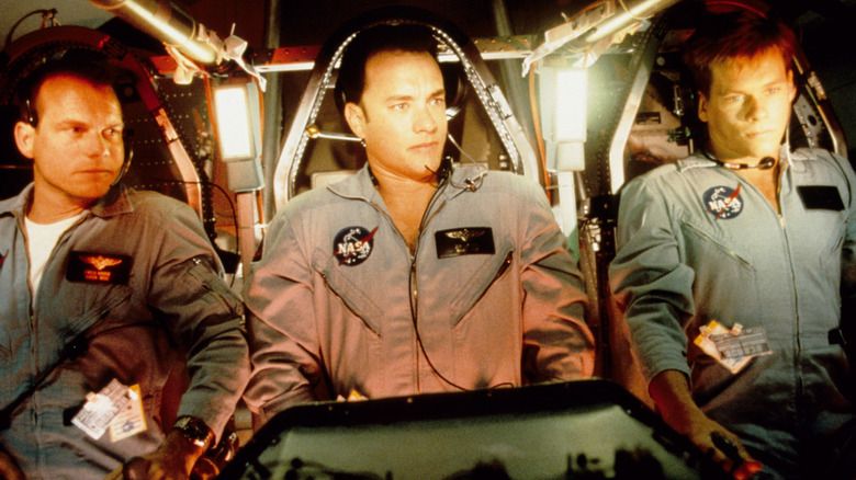 Haise, Lovell, and Swigert aboard their spacecraft in "Apollo 13" (1995)