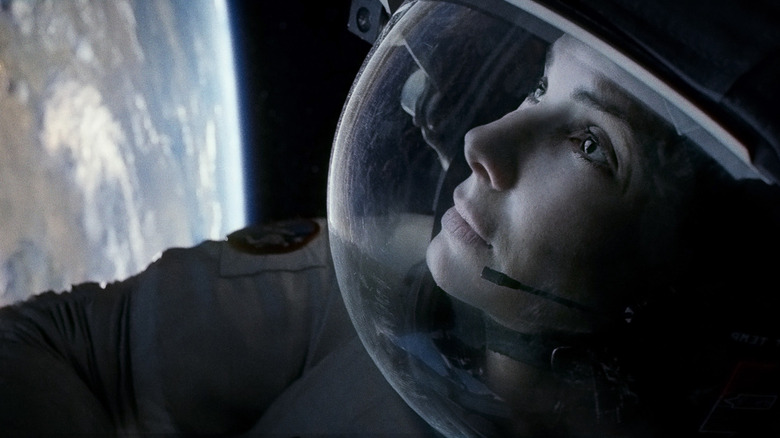 Dr. Ryan Stone out in space in "Gravity" (2013)