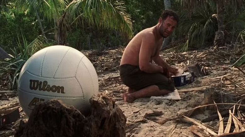 Chuck talks to Wilson in "Cast Away" (2000)