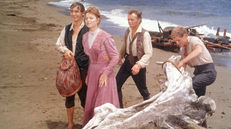 The Robinson family is shipwrecked in "Swiss Family Robinson" (1960)