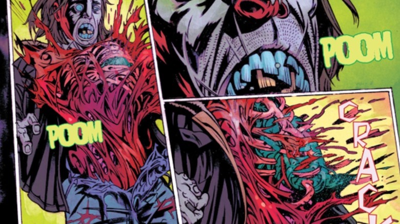 The Hulk ripping out of Bruce Banner's ribcage in Hulk: Blood Hunt