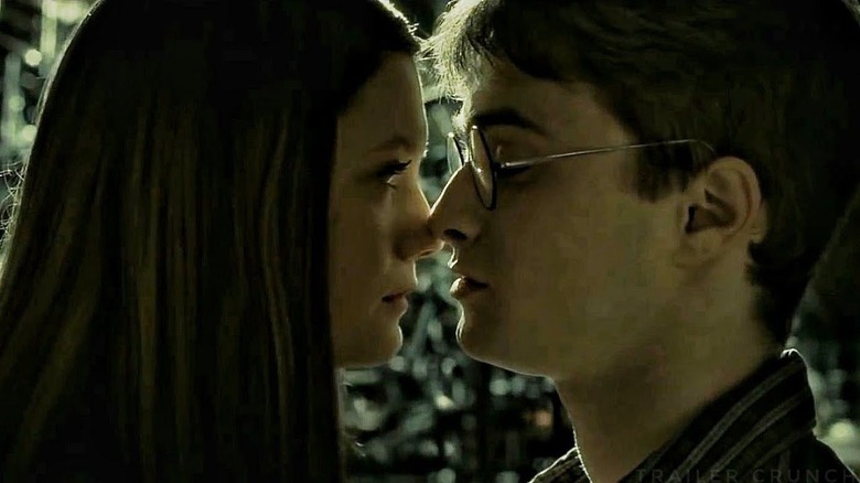 Harry and Ginny about to kiss