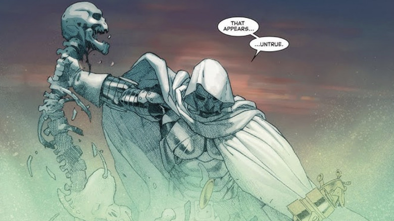 Doctor Doom rips out Thanos' spine in "Secret Wars" (2015)