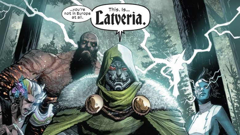 Doctor Doom stands alongside his allies in Latveria in "X-Men" (2021)