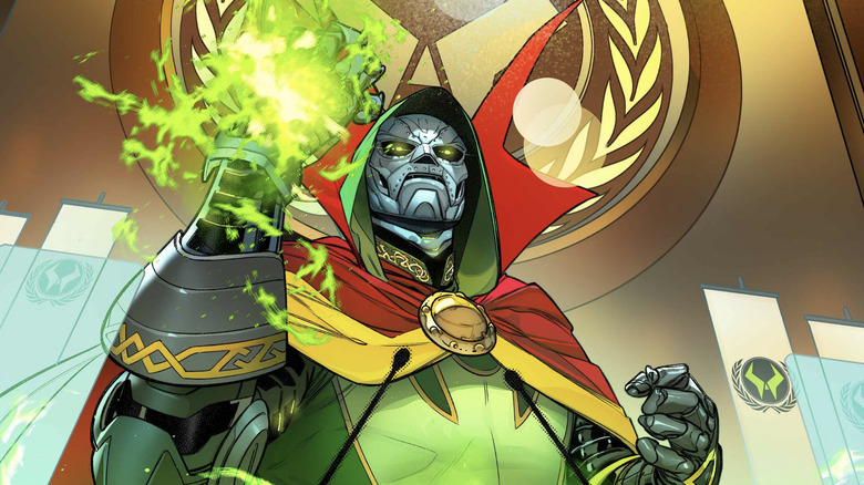 Emperor Doom stands with magical power in "One World Under Doom" (2025)