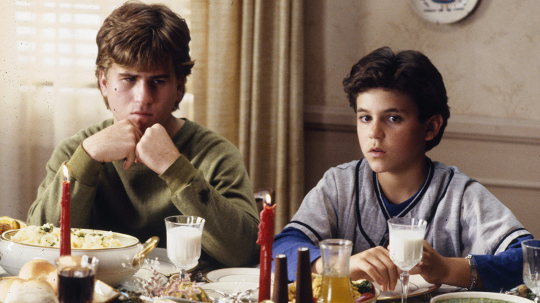 Wayne and Kevin Arnold sneer over dinner on "The Wonder Years"