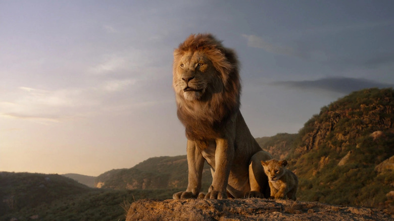 Mufasa and Simba looking ahead