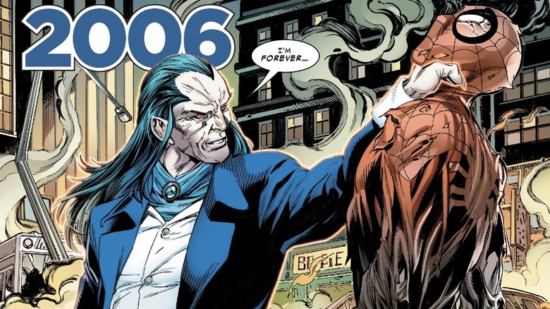 Morlun choking Spider-Man