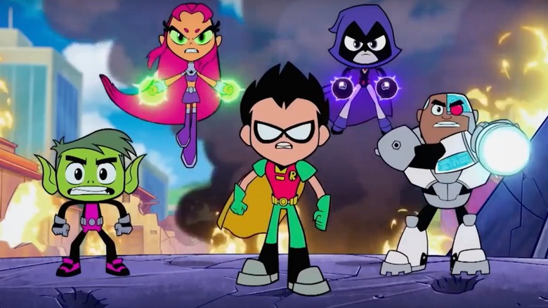 The Teen Titans ready for battle