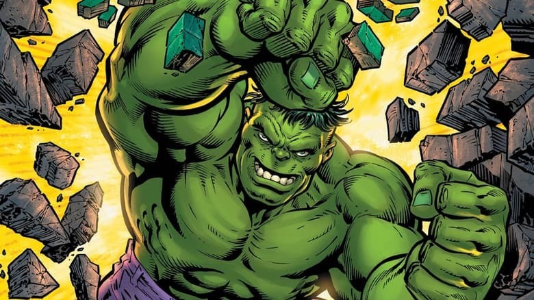 The Hulk punching rocks