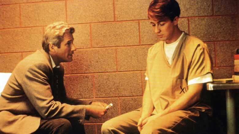 Edward Norton and Richard Gere in "Primal Fear"