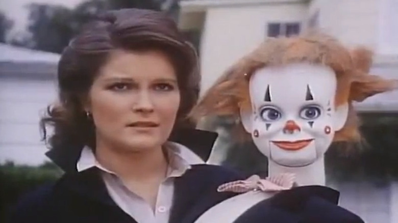 Mrs. Columbo with a clown doll