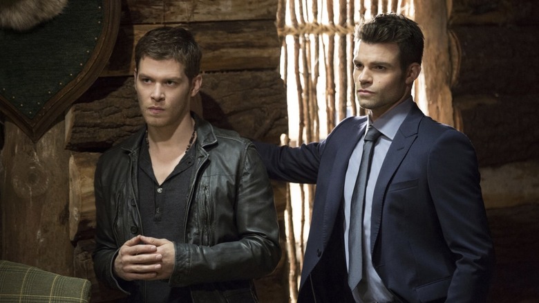 Klaus and Elijah standing together